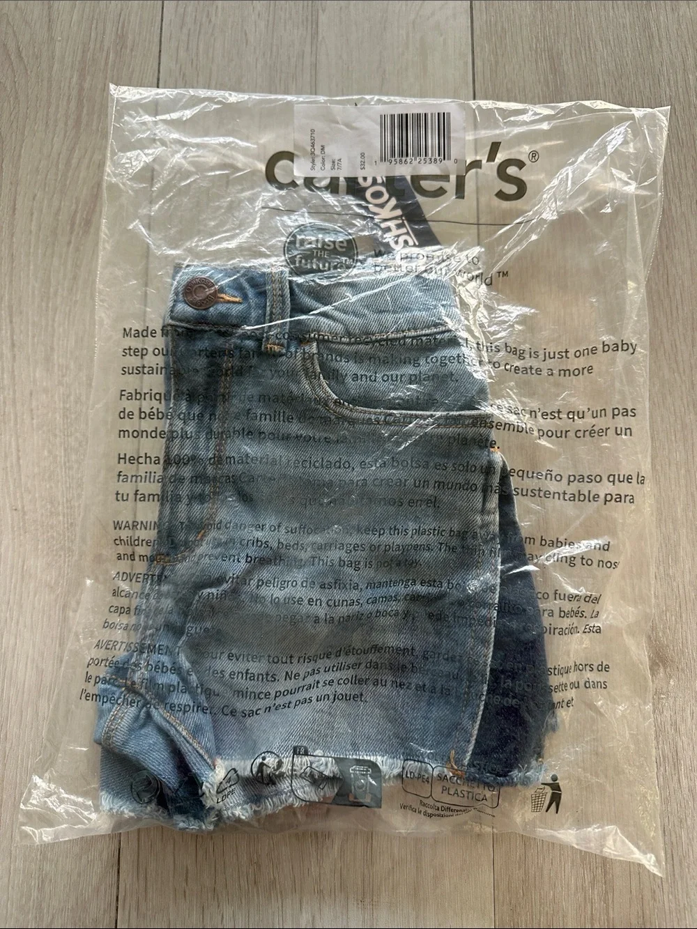 OshKosh B'gosh Kid Girls Midi Shorts Blue 7 NWT IN PACKAGE